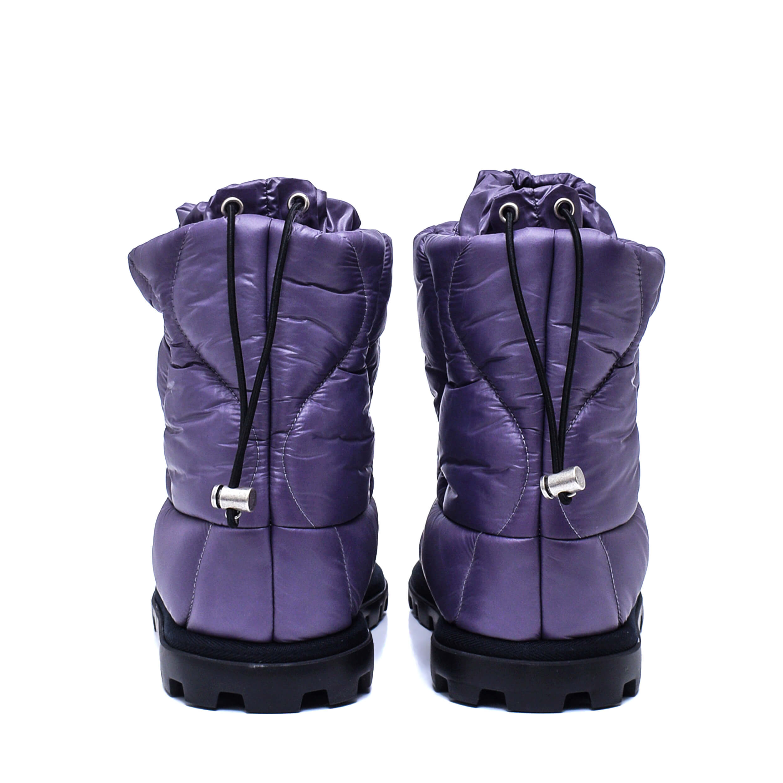 Miu Miu - Purple Nylon Puffer Padded Snow Boots / 38